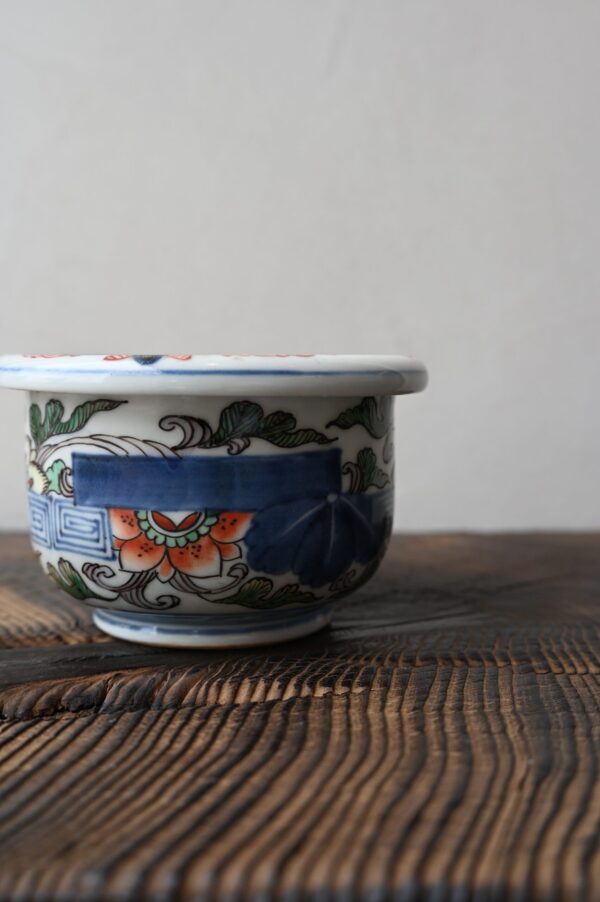 古伊万里色絵草花文向付 - 画像 (2)