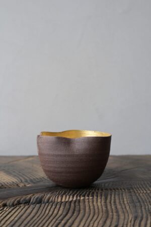 南蛮写金箔瓢形小鉢