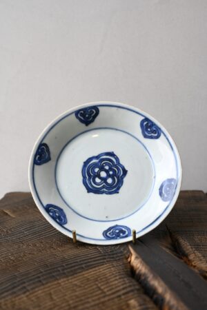 古染付花文五寸皿