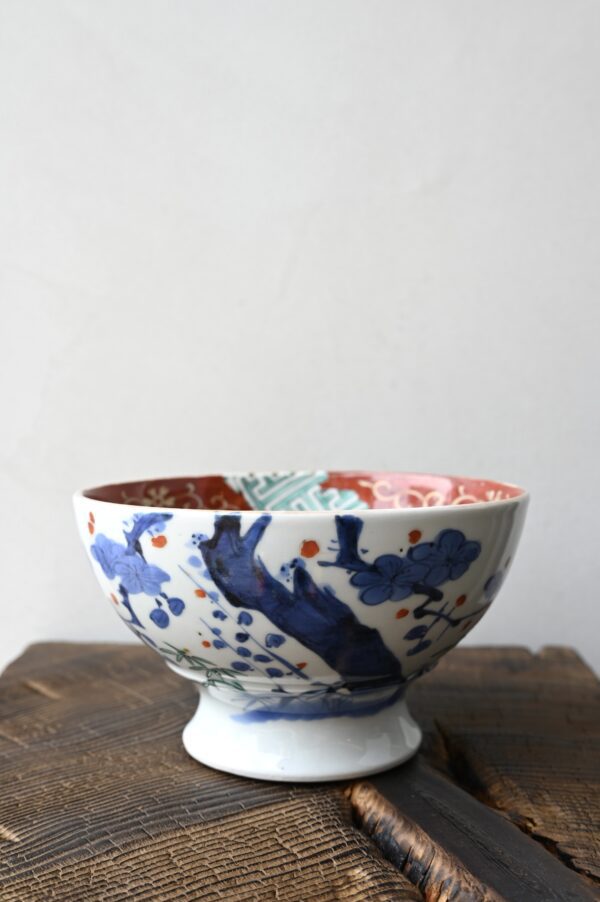古伊万里色絵花鳥文盃洗 - 画像 (2)