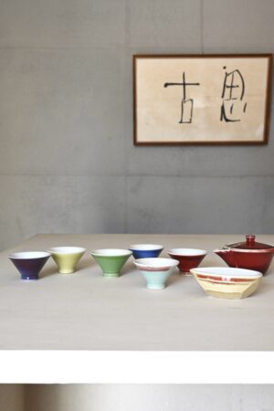 朝日焼色替煎茶器揃